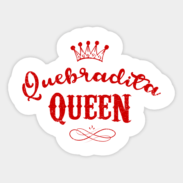 Quebradita Queen - red design Sticker by verde